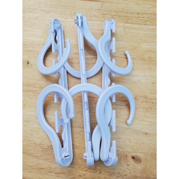 Hangable white adjustable multifunctional clothes hook set of 3 - Picture 2 of 7